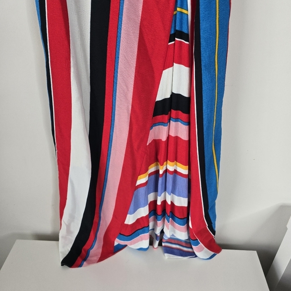 NWT Tracy Reese Anthropologie Arma Striped Slip Midi Sundress Size 0 70's Boho - Picture 3 of 14